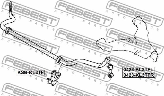 Febest 0423-KL3TFL - Тяга / стійка, стабілізатор autocars.com.ua