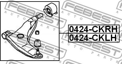 Febest 0424-CKLH - Важіль незалежної підвіски колеса autocars.com.ua