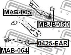 Febest 0425-EAR - Важіль незалежної підвіски колеса autocars.com.ua