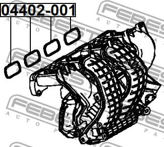 Febest 04402-001 - Прокладка, впускний колектор autocars.com.ua