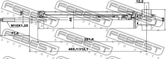 Febest 04650959R - Амортизатор autocars.com.ua