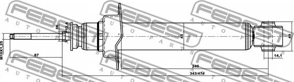 Febest 04658554F - Амортизатор autodnr.net