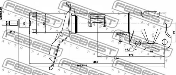 Febest 04660881FL - Амортизатор autocars.com.ua