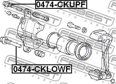 Febest 0474-CKUPF - Направляющий болт, корпус скобы тормоза avtokuzovplus.com.ua