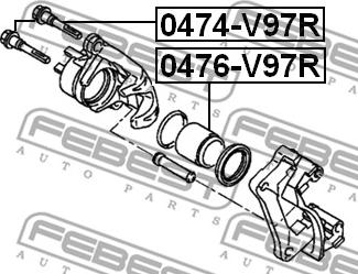 Febest 0476-V97R - Елементи гальмівного супорта autocars.com.ua