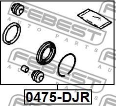 Febest 0475-DJR - Ремкомпл. суппорта тормозного заднего MITSUBISHI GALANT E55A-E75A 1992-1996 autodnr.net