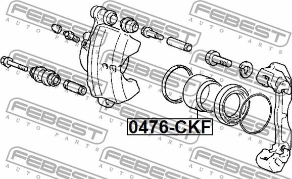 Febest 0476-CKF - Поршень, корпус скобы тормоза avtokuzovplus.com.ua