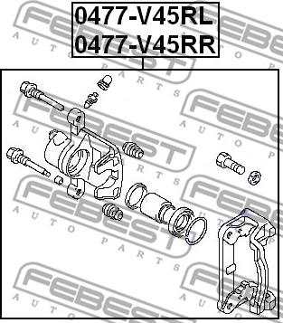 Febest 0477-V45RR - Тормозной суппорт avtokuzovplus.com.ua