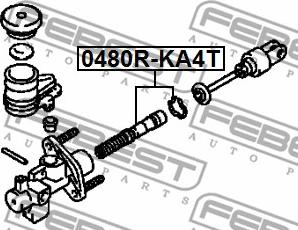 Febest 0480R-KA4T - Ремкомплект, головний циліндр autocars.com.ua