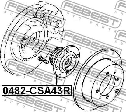 Febest 0482-CSA43R - Маточина колеса autocars.com.ua