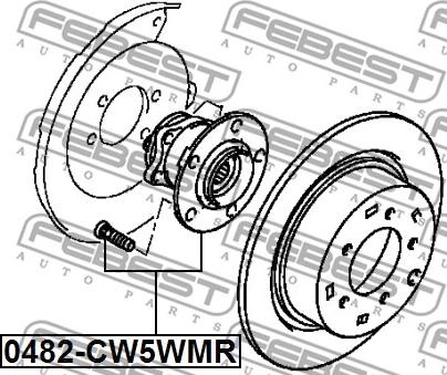 Febest 0482-CW5WMR - Ступица колеса, поворотный кулак avtokuzovplus.com.ua