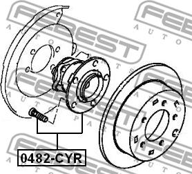 Febest 0482-CYR - Маточина колеса autocars.com.ua