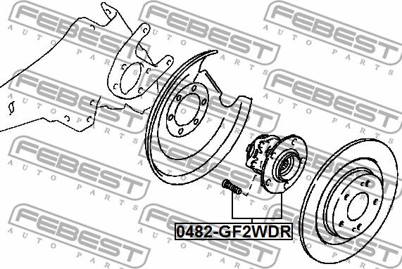 Febest 0482-GF2WDR - Маточина колеса autocars.com.ua