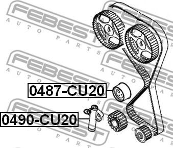 Febest 0490-CU20 - Натяжитель, ремень ГРМ avtokuzovplus.com.ua