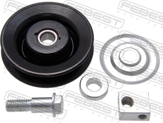 Febest 0487-V75 - Паразитний / провідний ролик, поліклиновий ремінь autocars.com.ua