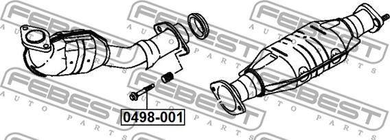 Febest 0498-001 - Болт, система випуску autocars.com.ua