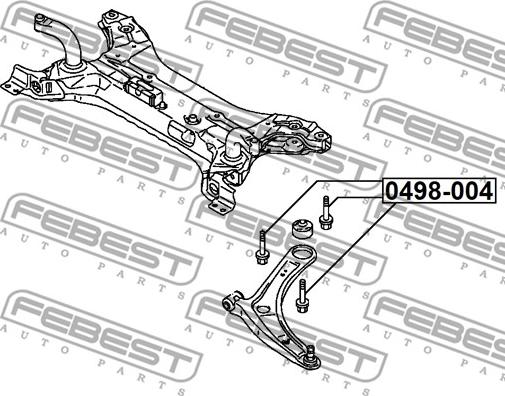 Febest 0498-004 - Болт регулювання розвалу коліс autocars.com.ua