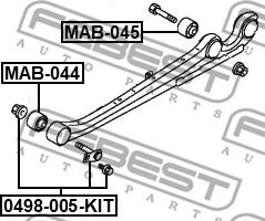 Febest 0498-005-KIT - Болт регулювання розвалу коліс autocars.com.ua