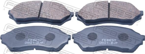 Febest 0501-BJF - Гальмівні колодки, дискові гальма autocars.com.ua