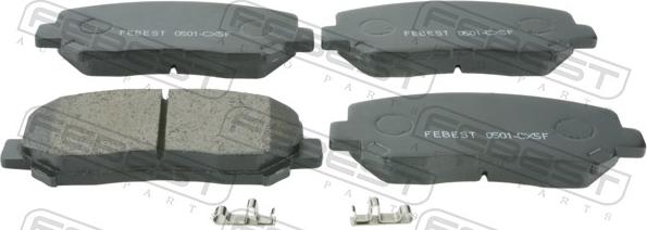 Febest 0501-CX5F - Гальмівні колодки, дискові гальма autocars.com.ua