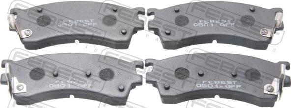 Febest 0501-GFF - Гальмівні колодки, дискові гальма autocars.com.ua