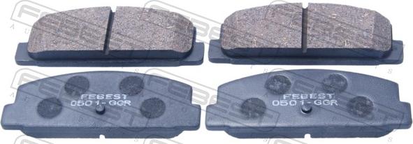Febest 0501-GGR - Гальмівні колодки, дискові гальма autocars.com.ua