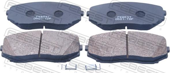 Febest 0501-TBF - Гальмівні колодки, дискові гальма autocars.com.ua