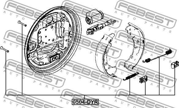 Febest 0504-DYR - Комплектуючі, гальмівна система autocars.com.ua