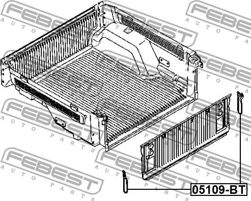 Febest 05109-BT - Тросик замка капота autocars.com.ua