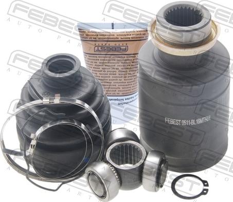 Febest 0511-BL16MTRH - Шарнірний комплект, ШРУС, приводний вал autocars.com.ua