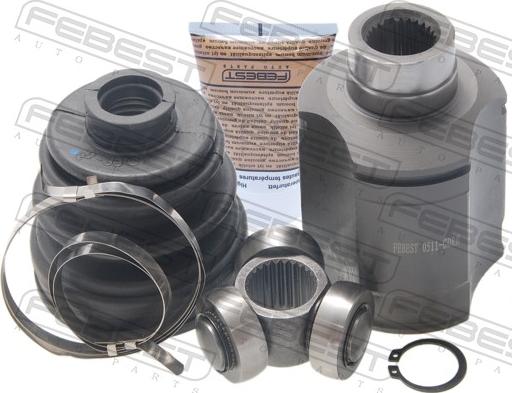 Febest 0511-GDRH - Шарнірний комплект, ШРУС, приводний вал autocars.com.ua