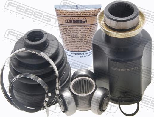 Febest 0511-M316ATRH - Шарнірний комплект, ШРУС, приводний вал autocars.com.ua