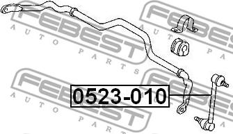 Febest 0523-010 - Тяга / стойка, стабилизатор avtokuzovplus.com.ua