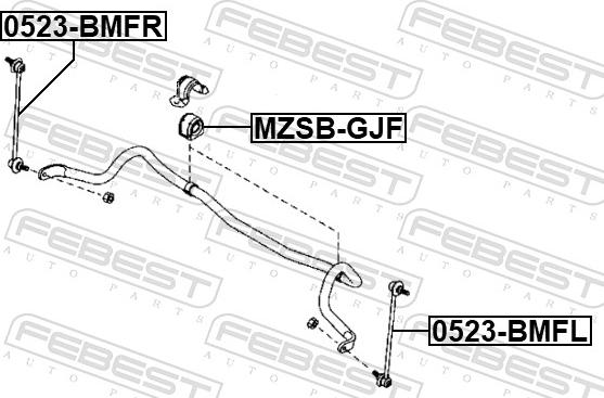 Febest 0523-BMFL - Тяга / стойка, стабилизатор avtokuzovplus.com.ua