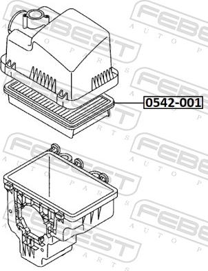 Febest 0542-001 - Повітряний фільтр autocars.com.ua