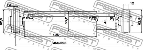 Febest 05655636R - Амортизатор avtokuzovplus.com.ua