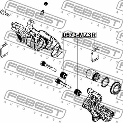 Febest 0573-MZ3R - Пыльник, управление корпуса скобы тормоза avtokuzovplus.com.ua