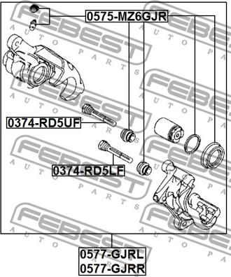 Febest 0577-GJRR - Гальмівний супорт autocars.com.ua