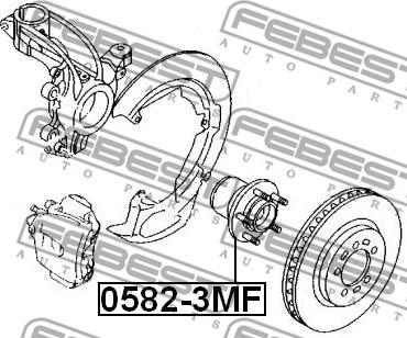 Febest 0582-3MF - Маточина колеса autocars.com.ua