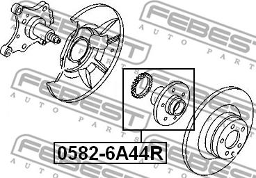 Febest 0582-6A44R - Маточина колеса autocars.com.ua