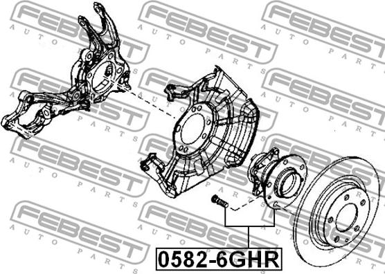 Febest 0582-6GHR - Маточина колеса autocars.com.ua