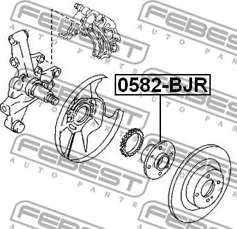 Febest 0582-BJR - Ступица колеса, поворотный кулак avtokuzovplus.com.ua