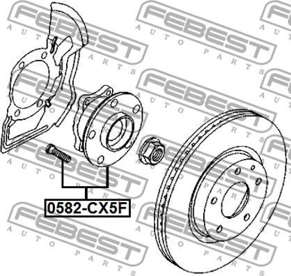 Febest 0582-CX5F - Маточина колеса autocars.com.ua