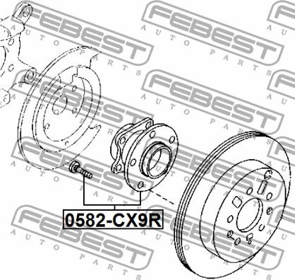 Febest 0582-CX9R - Маточина колеса autocars.com.ua