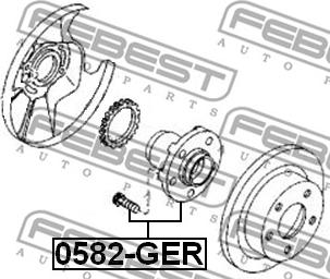 Febest 0582-GER - Маточина колеса autocars.com.ua