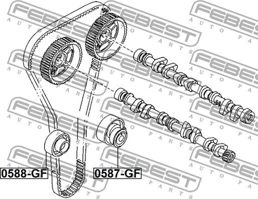 Febest 0587-GF - Натяжной ролик, ремень ГРМ avtokuzovplus.com.ua