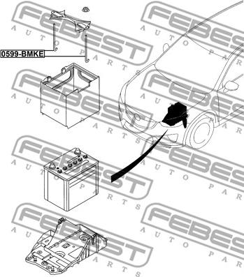 Febest 0599-BMKE - Кріплення акумулятора autocars.com.ua