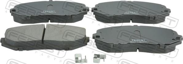 Febest 0701-JB627F - Гальмівні колодки, дискові гальма autocars.com.ua