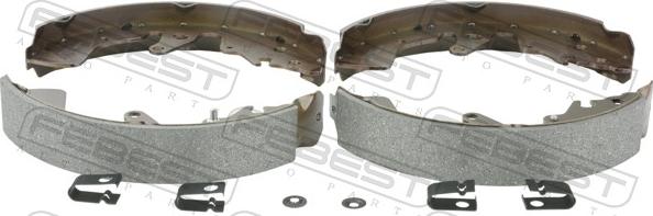 Febest 0702-JB627R - Комплект гальм, барабанний механізм autocars.com.ua