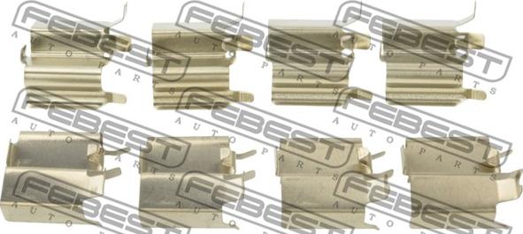 Febest 0703-JB416F-KIT - Комплектуючі, колодки дискового гальма autocars.com.ua